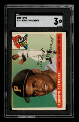1955 Topps Set-Break #164 Roberto Clemente SGC 3 en muy buena condición Foto 1 de 3