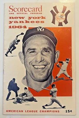 Apr. 16, 1964 Yankees Red Sox Program Scorecard Opening Day Conigliaro MLB Debut - Image 1 of 2
