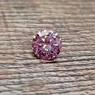 3 Ct Lab Grown Pink Diamond Round Cut VVS1 D Grade Certified Stone - Image 1 of 4