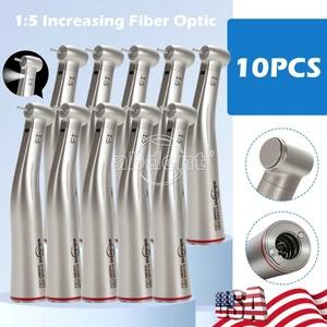 10 Abdent Dental 1:5 Aumento Contraángulo Pieza de Mano Fibra Óptica LED Interno - Imagen 1 de 22