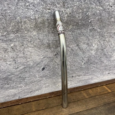 Tija de sillín de bicicleta BMX Mongoose de colección 25,4 mm cromada reclinada estilo libre de la vieja escuela Foto 1 de 4