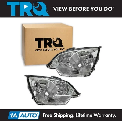 TRQ Headlight Assembly Set Fits 12-14 Chevrolet Captiva Sport 08-10 Saturn Vue - Image 1 of 4