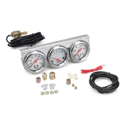 Mechanical Triple Gauge Car Voltage+Oil Pressure+Water Temp Meter - Image 1 of 4