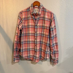 Abercrombie & Fitch Men’s Plaid Muscle Button Down Collared Shirt Size Med  - Picture 1 of 6