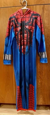 Pijama fantasia Marvel Spiderman XL Halloween. Zíper completo, mangas compridas. - Imagem 1 de 4