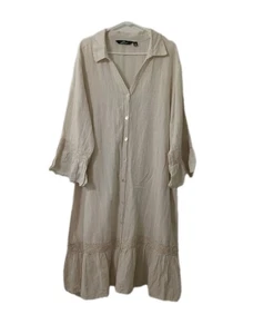 mile gabrielle Button Front V Neck Half Sleeve Casual dress Women's 3X - Picture 1 of 11