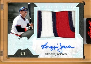 2025 Leaf Spectacular Reggie Jackson AUTO 3-COLOR  PATCH SILVER HOLO #5/8 - Picture 1 of 2