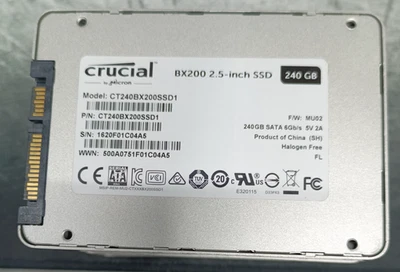 Crucial 240GB BX200 SATA SSD (CT240BX200SSD1) - Image 1 of 2