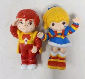 VTG 1983 "Rainbow Brite" & "Red Butler" PVC Plastic Figures Hallmark Toy 2 Pcs - Picture 1 of 5