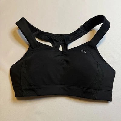 Moving Comfort Brooks Sports Support Firm Bra Black Adjustable Straps Size 34C # - Image 1 of 4