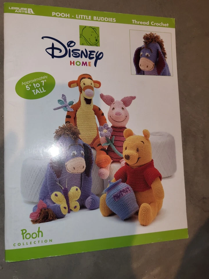 Leisure Arts Winnie The Pooh & Friends Thread Crochet Little Buddies Patterns - Image 1 of 3