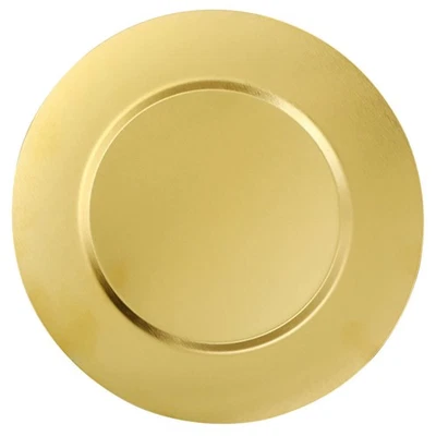  Edelstahlplatte Dessert Serviergericht flacher Dessertteller Metall - Bild 1 von 4