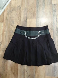 Minifalda Royal Bones para mujer talla S negra Daang Goodman Tripp cadena Goth Rave - Imagen 1 de 9