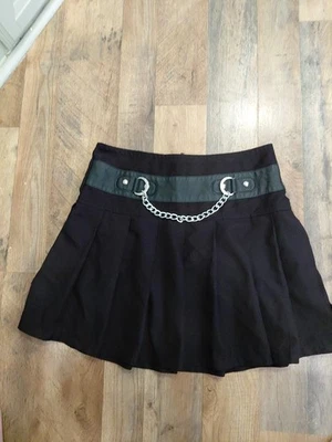 Royal Bones Mini Skirt Women's Size S Black Daang Goodman Tripp Chain Goth Rave - Image 1 of 4
