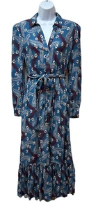 PARIS ATELIER & OTHER STORIES Dress Oversize Boho Belted Ruffle Size 2 Floral - Picture 1 of 11