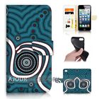 ( For iPhone 6 Plus / 6S Plus ) Flip Case Cover AJ21748 Aboriginal Art Emu