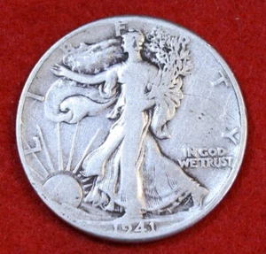 Moneda de medio dólar Walking Liberty 1941-P 90 % plata circulada WL498 - Imagen 1 de 2