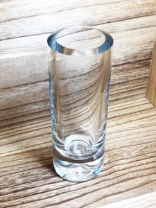 Vintage Crystal Vase Heavy Beveled Edge 8" Tall Not Signed - Picture 1 of 4