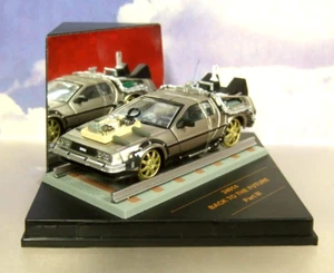 VITESSE 1/43 DELOREAN TIME MACHINE BACK TO THE FUTURE PART III 3 ON TRAIN TRACK - Picture 1 of 5