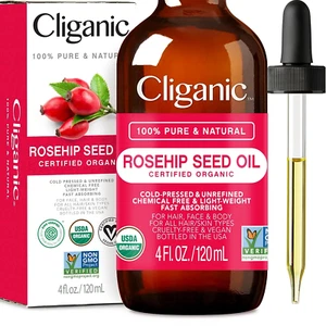 Cliganic Organic Rosehip Seed Oil, 100% Pure, Non-Gmo, for Skin, Hair & Nails - Picture 1 of 12
