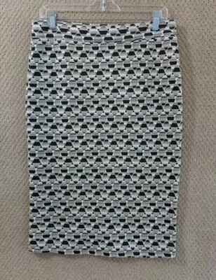 Falda lápiz elástica tejida Gilli para mujer EE. UU. NUEVA SIN ETIQUETAS diamantes blancos y negros. Pequeño Foto 1 de 2