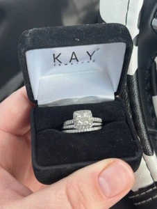 1 ct bridal set diamond ring preowned - Picture 1 of 4