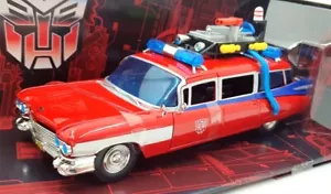 Jada 1/24 Scale Diecast 35466 - Transformers Ghostbusters Ecto-1 - Red - Picture 1 of 5