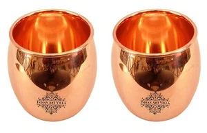 Kupfer Glas Becher Tasse Drinkware - 2 Teile - Bild 1 von 5