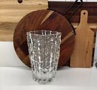 Mikasa Frostfire Wavy Glass Vase Diamond Shaped Design 9.5