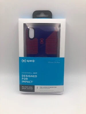 New SPECK CandyShell Grip Apple IPHONE XS Max Case, Ultraviolet Purple/Ruby Red - Image 1 of 4