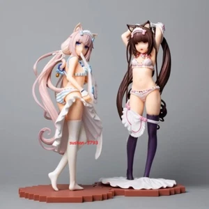 Nekopara Chocolate Vanilla Swimsuit Maid Pvc Figure Boxed Gift Toy Action New - Picture 1 of 26