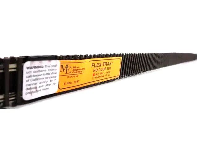 Micro Engineering ~ HO Scale ~ Code 100 ~ Flex Track ~ 3' ~ 6 Pieces ~ 10-102-6 - Image 1 of 1