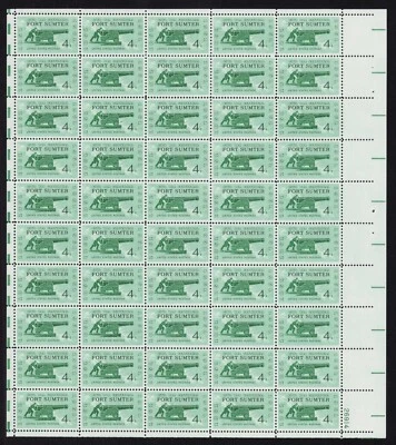 1961 US SC 1178 4c Civil War Centennial Fort Sumter полный лист 50 как новые без наклеек и следов - Изображение 1 из 2