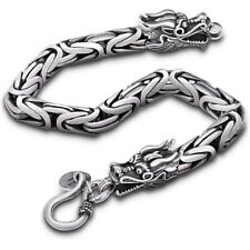 Fashion 925 Silver Dragon Bracelet Bangle Domineering Party Jewelry For Men's