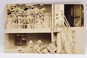 WWI US Army 1917 RPPC Sq 2nd Co Canceled Buffalo NY Stamped Postcard - Picture 1 of 4