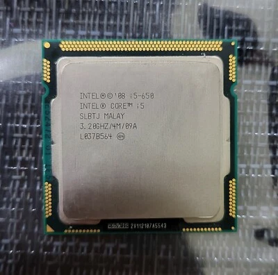 Procesador Intel Core i5-650 SLBTJ de doble núcleo de 3,2 GHz Foto 1 de 3