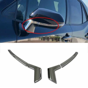 Fits 2019-2024 Toyota Corolla Rearview Mirror Side Molding Trim w/ Turn Light - Picture 1 of 10