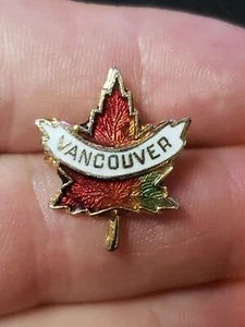 Vintage VANCOUVER Maple Leaf Multi Color Collectible Pin - Picture 1 of 5