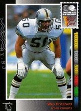 1992 Wild Card WLAF Football Trading Cards Pick From List