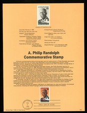 US FDC #2402 USPS Leaflet 1998 New York NY A Philip Randolph Black Heritage
