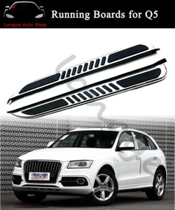 Stainless Steel Running Boards Side Step Nerf Bars fits for Audi Q5 2018-2024 - Picture 1 of 8