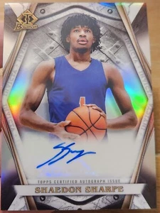 SHAEDON SHARPE 2021-22 BOWMAN UNIVERSITY CHROME RC INVICTA REFRACTOR AUTO 16/99 - Picture 1 of 3