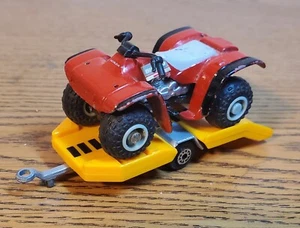 Britains HONDA BIG RED ATV & Trailer Quad Motorcycle 1/64 - Picture 1 of 7