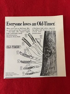 Vintage 1973 Shrade Walden Cutlery Old Timer Knife Print Ad Hunting Sports Knive - Picture 1 of 7