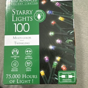 Led Advanced Starry Lights 16.5 -ft 100 Multi Color LED String Lights - Picture 1 of 4