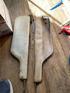 1967 Ford Fairlane 500 sun visor visors set pair with brackets ROUGH SHAPE - Picture 1 of 17