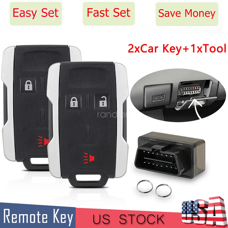 2 para Chevrolet Silverado 1500 2500 3500 2014 2015 2016 2017 2018 mando a distancia llavero Foto 1 de 4