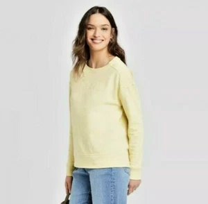 Super Soft Sweatshirt Yellow Logo Del Sol Size Large New With Tags - Picture 1 of 4