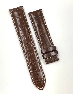 Correa de grano de cocodrilo de cuero marrón genuino Certina de 20 mm x 18 mm Foto 1 de 4