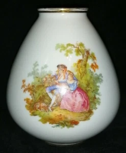 Rosenthal Selb Germany Small Porcelain Vase R46, Fragonard Pattern, 12.5cm - Picture 1 of 4